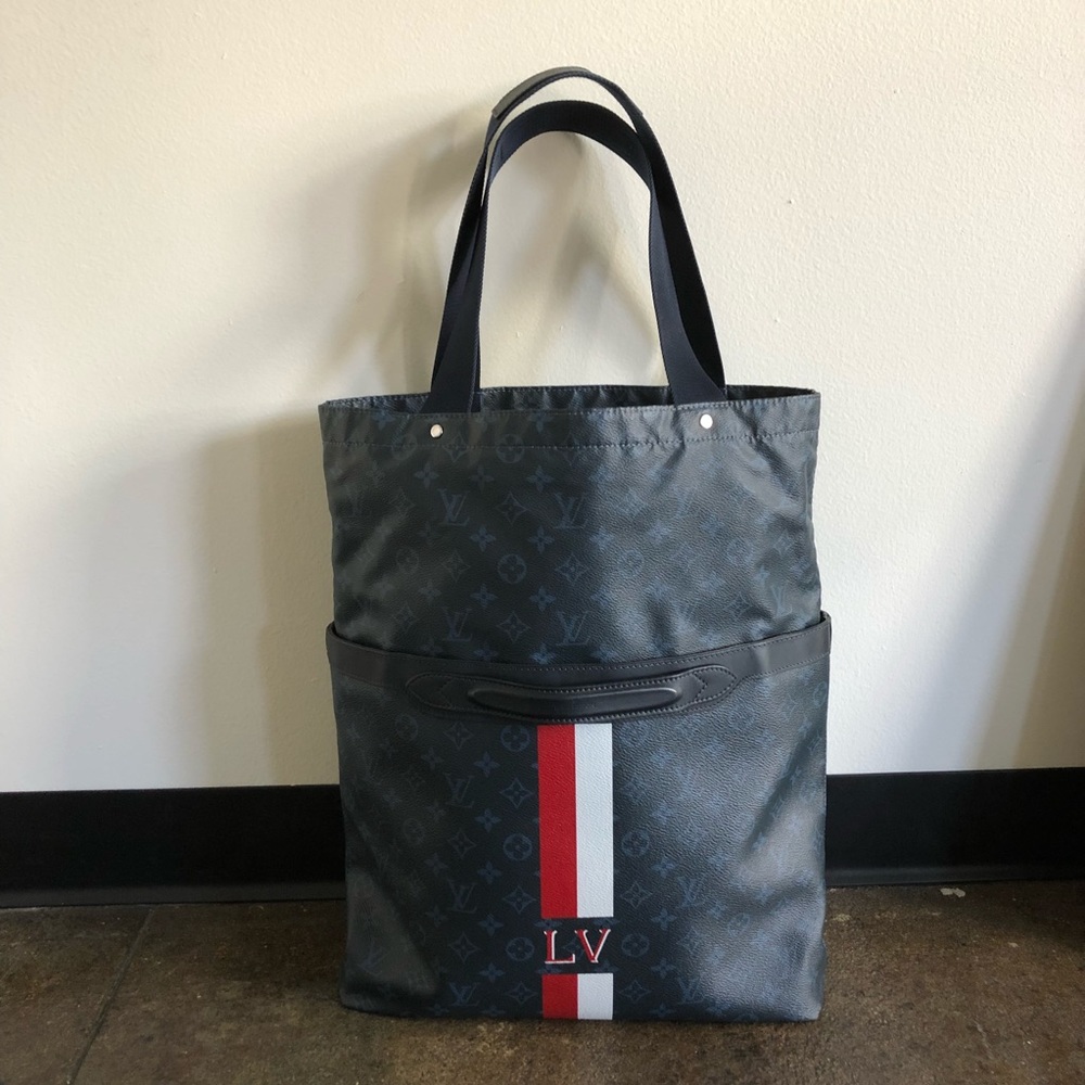 Authentic Louis Vuitton - Blue Monogram Tote